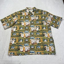Reyn Spooner Guy Buffet Hawaiian Shirt Mens Large Chefs Ecole de Cuisine Paris