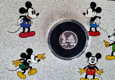 PIECE DE MONNAIE ARGENT MICKEY  DISNEY COMMEMORANT SES 60 ANS
