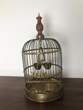 Ancienne cage à oiseaux En Laiton Vintage Collection
