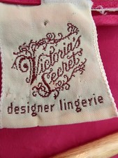 Vintage Victoria's Secret 100% Silk Fuschia Pink Short Kimono Robe One Size