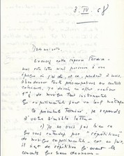 Bernard PARMEGIANI Electro Acoustic Music Autograph Letter Signed Student