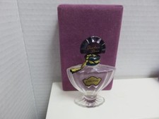 Guerlain Shalimar perfume  bottle empty purple box 1/3 oz hand tag glass stopper