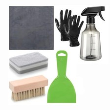 Kit de nettoyage complet pour pierres tombales avec gants brosse et vaporisateur