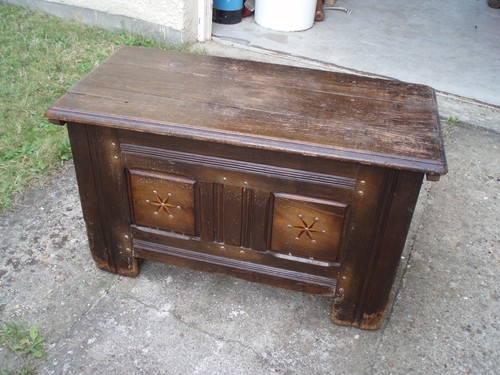Coffre breton ancien chêne - en,
