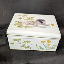 Vintage Puppy Dog Metal Tin  Briard,  Leonberger  Bouvier des Flandres