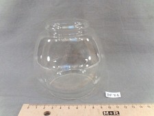 Verre ancien de lampe tempête à pétrole type Royalux en verre H: 10 cm (DF71)