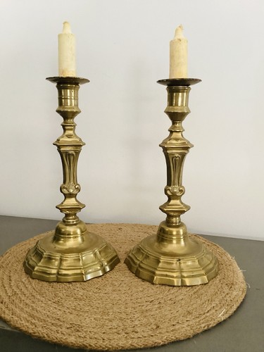 Paire grands bougeoirs - paire,