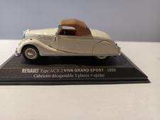 1/43 RENAULT TYPE ACX VIVA GRAND SPORT CABRIOLET 1935 UH sur socle