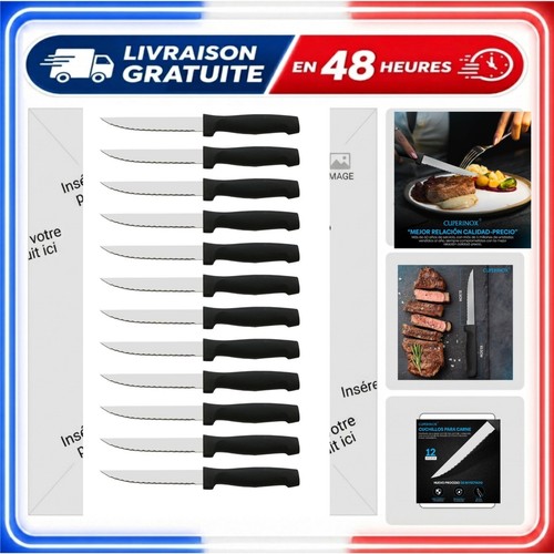Lot couteaux steak - lot, 12