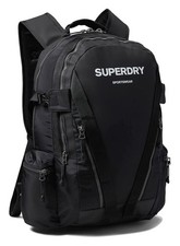 Superdry Mens Mountain Tarp Graphic Backpack Black/Optic - NWT