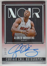 2024-25 Panini Noir Alonzo Mourning 10 Years Curtain Call Autographs Auto /15