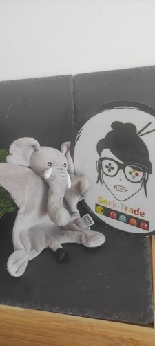 Doudou plat elephant - gris, zoo