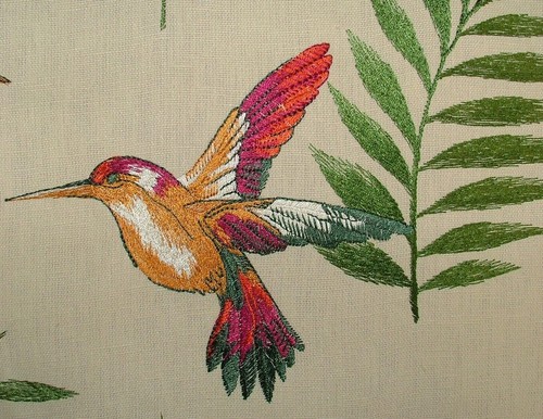 Tissu rideau brodé - tissu,