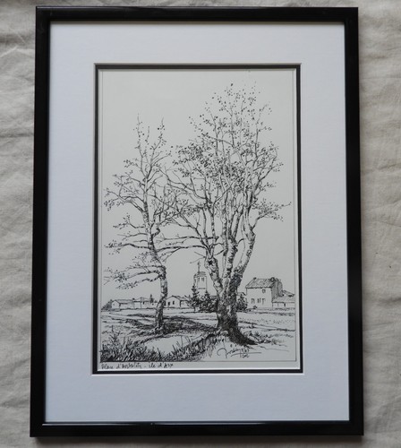 Tableau encadré encre - tableau, de