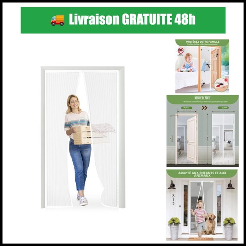 Moustiquaire porte magnétique