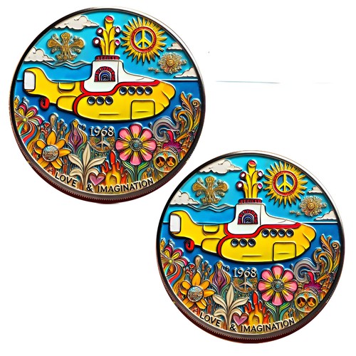 Yellow submarine coin 1968 - yellow,
