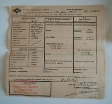 ANCIENNE CARTE DE GARANTIE CYCLOMOTEUR MOTOBECANE 1968