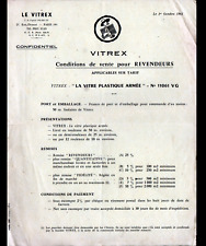 PARIS (IX°) REINFORCED PLASTIC WINDOWS "LE VITREX" Tract in 1961