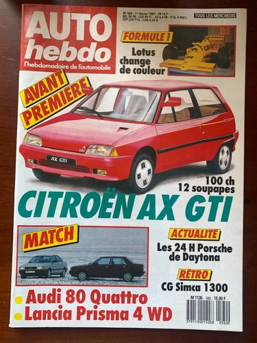 Auto hebdo 1987 - hebdo, 11/02/1987