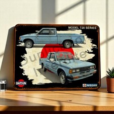 plaque métal vintage Nissan Datsun 720 2WD
