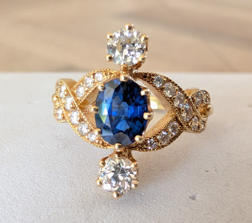 Ancienne bague 18k diamants - ancienne, or