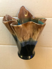 ANCIEN VASE GRES FLAMME SIGNE