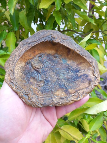 Empty ashtray pocket - , bronze