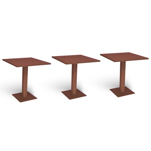 Table bar rouge brique 70 - rouge,