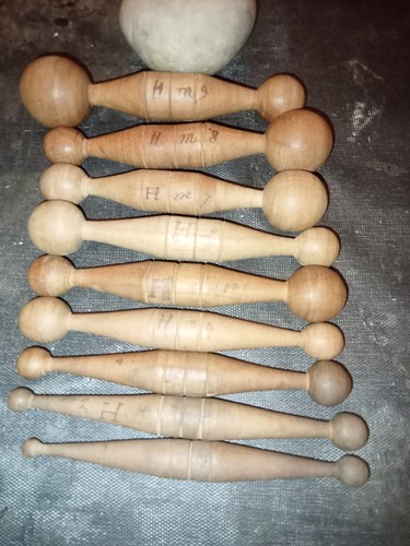 Lot ancien boules gaufrer - lot, à