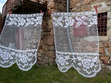 PAIRE DE RIDEAUX ANCIENS FILET