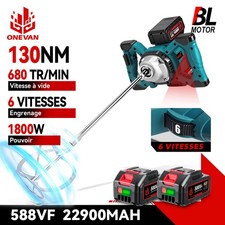 Bétonnière électrique sans fil pour mélanger le mortier, la peinture, le fourrag