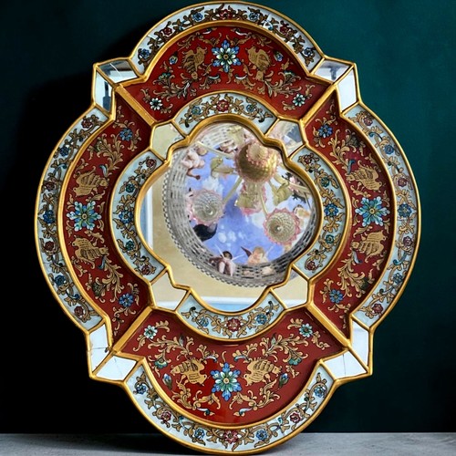 Miroir vintage décoré style