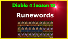 Diablo 4 Season 9 All Runewords Runes Runes BAC EOM Belial's Return D4 SC PC PS