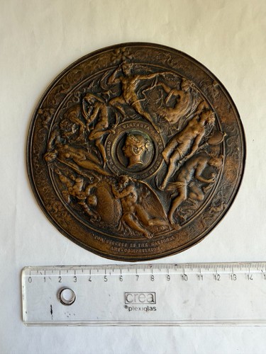 Plaque médaille ancienne en - plaque,