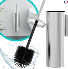 Hovea - Kit Brosse WC Suspendu - Brosse Silicone & Boitier Métal - INOX 304 