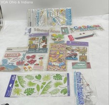 Lot Of NEW Dimensional Stickers & Scrapbooking Embellishments Vacation Theme