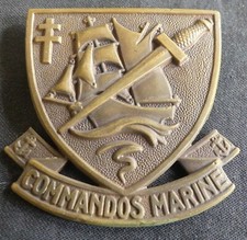 Beret insignia - Marine Commandos - Arthus Bertrand M. Chauvet 1943 - REF 5968