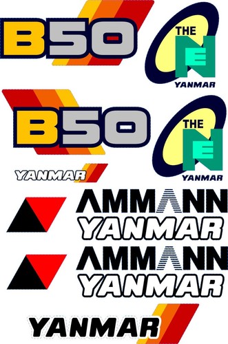 Ensemble autocollants yanmar - d'autocollants,