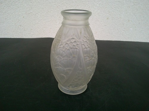 Vase art deco verre presse - vase,