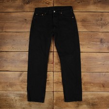 Vintage Levis 501 Jeans 33 x 32 Dark Wash Straight Black Red Tab Denim