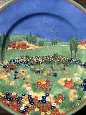 Grande assiette en porcelaine villeroy et boch Luxembourg décor jardins français