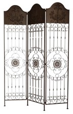 Paravent/clôture/séparateur de pièce - métal - style antique - marron - 19 kg