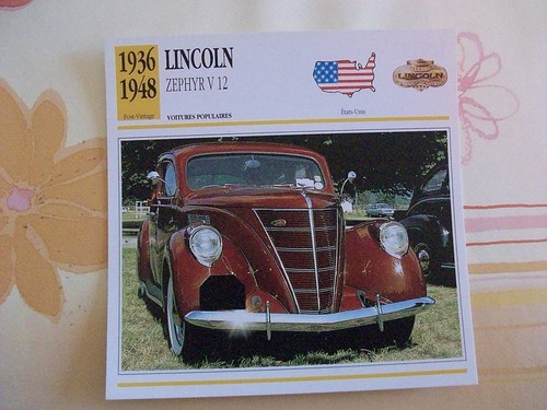 Carte fiche lincoln zephyr - lincoln,