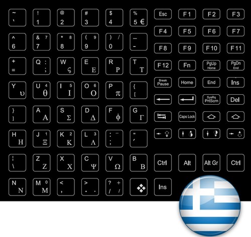 Autocollants clavier grèce - autocollants,