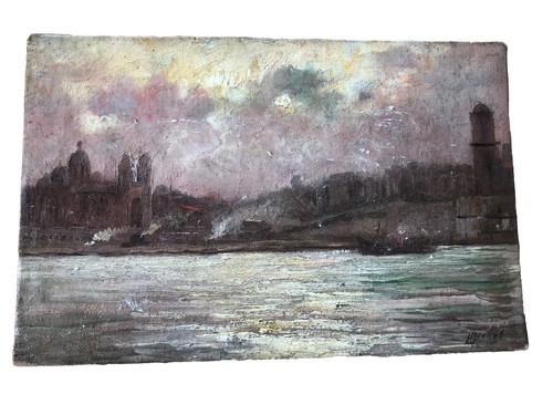 Huile sur toile ecole du - toile,