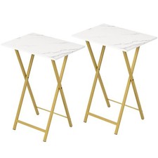 Folding Side Table Sofa End Tables-Tables Set of 2 Che...