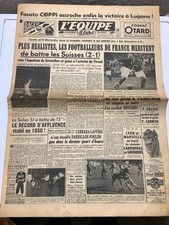L'Equipe Journal 15/10/1951; Fausto Coppi accroche enfin la victoire à Lugano