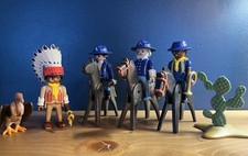 Playmobil  Western * US Cavalry 3 Soldats Nordistes et Chef Indien *