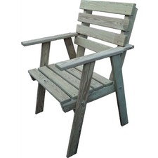 Chaise De Jardin Pour 1 Personne Terrasse Balcon En Bois Relax Vert Permanent