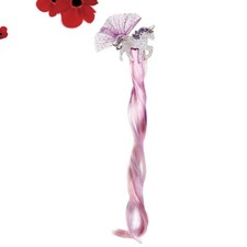 Adorable Unicorn Lace Hair Colorful Wig Coils Clips for Kids Enfants